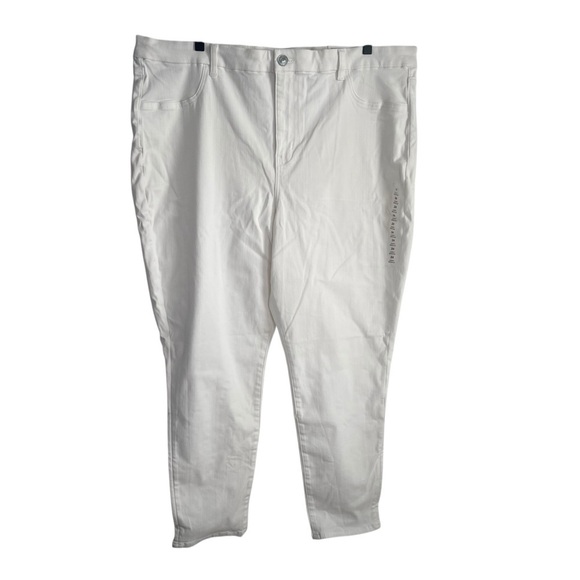 American Eagle jeans women’s white size 24 Curvy Hi-Rise  jeggings bright NWT - Picture 3 of 16